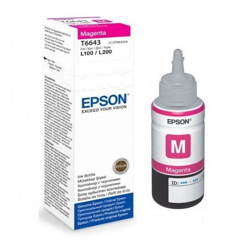 Bouteille d'encre Epson T6643 Magenta 70ml Bouteille d'encre Epson T6643 Magenta 70ml