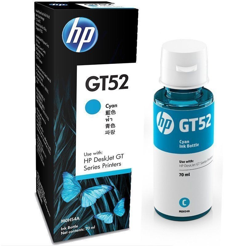 Bouteille d'encre Originale HP GT52 - Cyan - 70ml