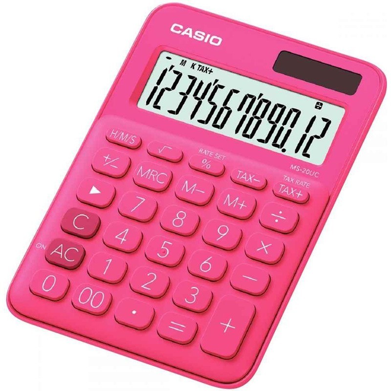 Calculatrice de bureau Casio - MS-20UC - Rose