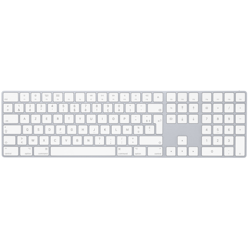 Clavier avec pavé numérique Apple - Argent front view clavier avec pavé numérique Apple couleur Argent