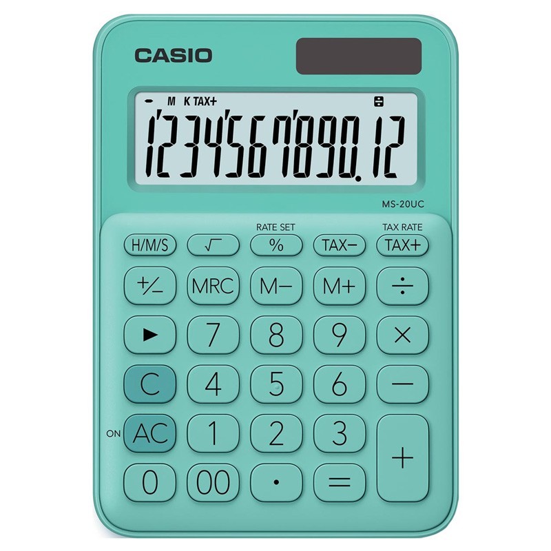 Calculatrice de bureau Casio - MS-20UC - Vert