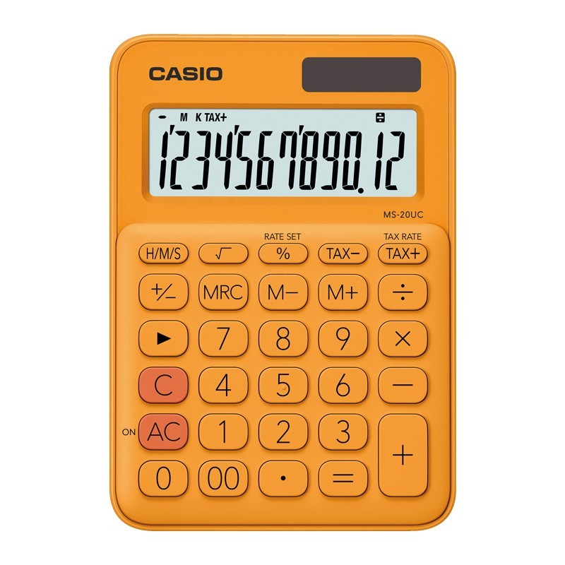 Calculatrice de bureau Casio - MS-20UC - Orange