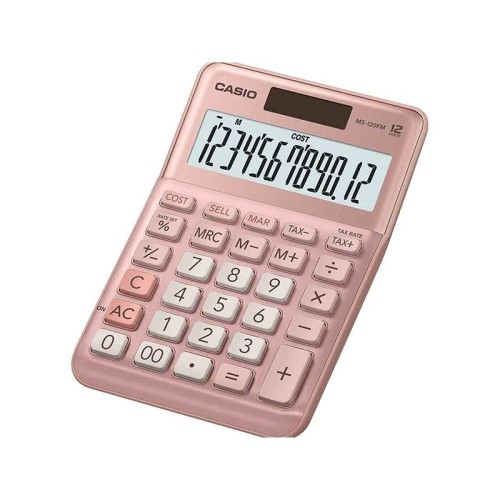 Calculatrice de bureau Casio Rose  (MS-120FM-PK) Calculatrice de bureau Casio - MS-120FM