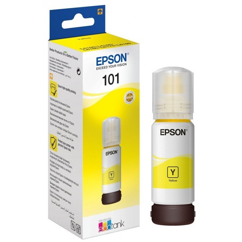 Bouteille d'encre Epson ECOTANK 101 Yellow - C13T03V44A