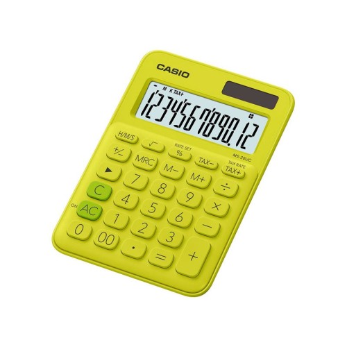 Calculatrice de bureau Casio - MS-20UC -  Jaune Calculatrice de bureau Casio - MS-20UC -  Jaune