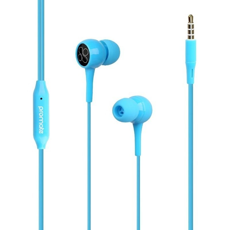 Écouteurs stéréo avec micro Promate Bent / Bleu
