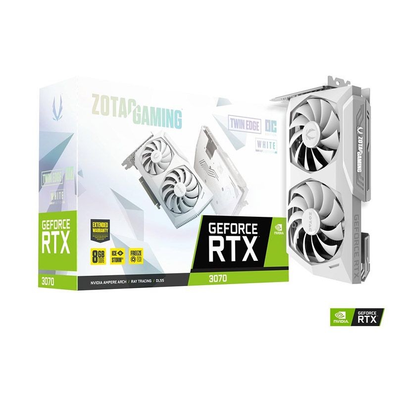 Carte GraphiqueZOTAC GAMING GeForce RTX 3070 Twin Edge OC White -8 Go GDDR6