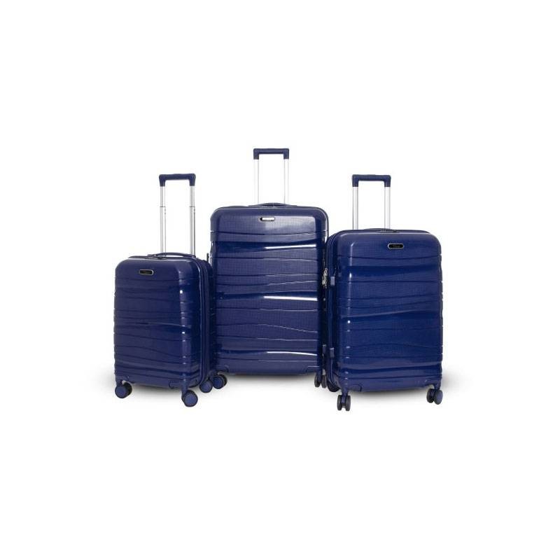 Set de trois valises avec roues démontables Titou - Bleu