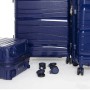 Set de trois valises avec roues démontables Titou - Bleu
