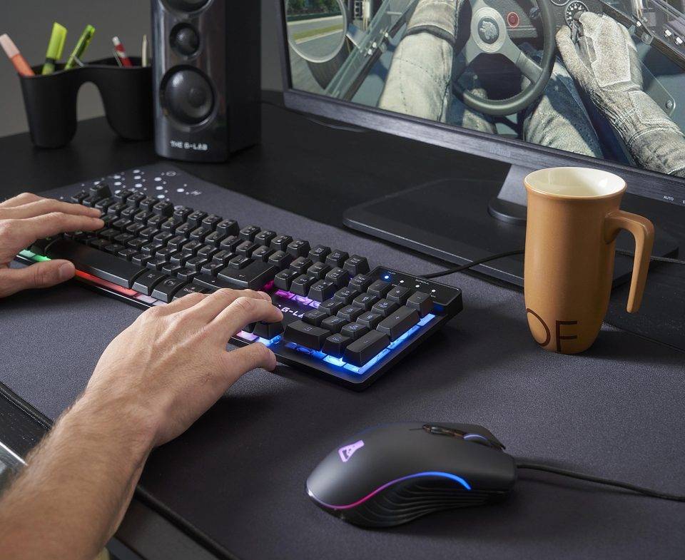 THE G-LAB Combo KRYPTON - Pack Clavier et Souris Gamer Filaire