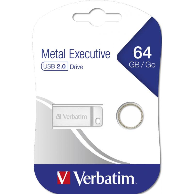 Flash Disque Verbatim - Executive métallique - 64GB - USB 3.2 Gen 1 099106