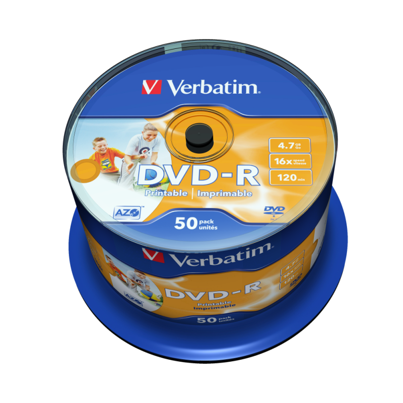 DVD-R Wide Inkjet Printable ID Brand Verbatim