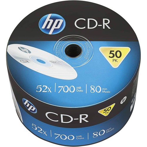 HP Ensemble de 50 CD-R 700MB 52X (69312) CD-R AZO Verbatim imprimable (43438)