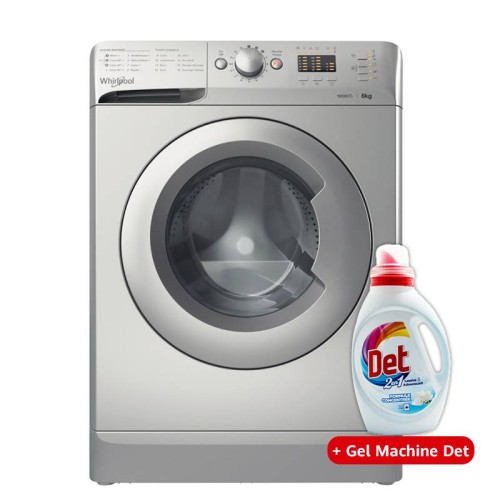 Machine à laver Whirlpool Hublot posable 6 kg WMTA6101SNA + Gel Machine Det - Silver Machine à laver Whirlpool Hublot posable 6 kg WMTA6101SNA + Gel Machine Det - Silver