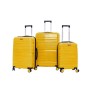 Set de trois valises avec roues démontables Titou - Jaune