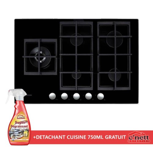 Plaque de Cuisson HOOVER HVG7W4SB  5 Feux 75 cm