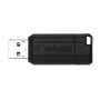 Flash Disque 16Go USB 2.0 Verbatim Pinstripe - Noir - 49063
