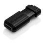 Flash Disque 16Go USB 2.0 Verbatim Pinstripe - Noir - 49063