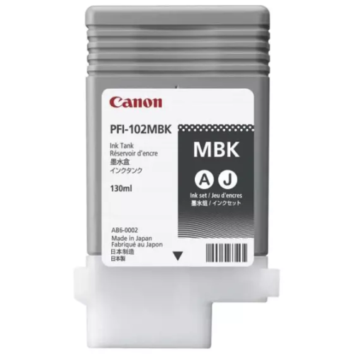 Cartouche encre Noire Mate PFI-102 MBK Canon 130 ml Cartouche encre Noire Mate PFI-102 MBK Canon 130 ml