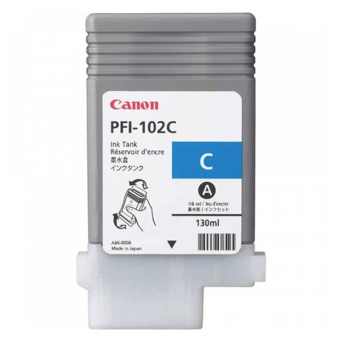 Cartouche encre PFI-102C Canon 130 ml l Cyan Cartouche encre PFI-102C Canon 130 ml l Cyan