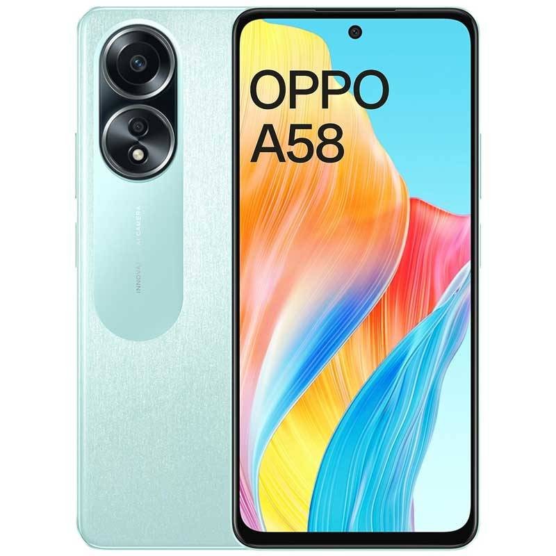 Smartphone  OPPO A58 l 6.72'' l 4G l Double SIM l 8 Go + 128Go l Vert