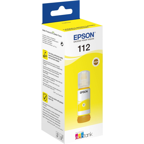 Bouteille d'encre Epson ECOTANK 112 Yellow - C13T06C44A Bouteille d'encre Epson ECOTANK 112 Yellow - C13T06C44A