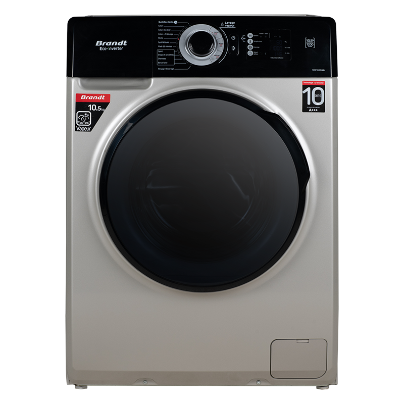 Lave-linge hublot posable BRANDT  10.5 kg  - BAM102QVSBL - 1200 tr/min