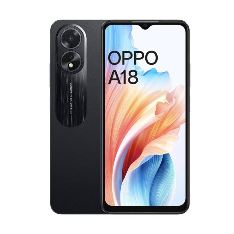 Smartphone  OPPO A18 l  6.56"  l 4G l Double SIM l 4GO -128GO l Noir