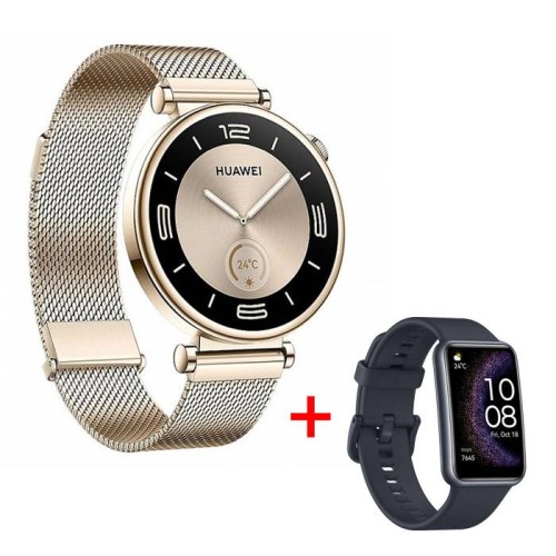 Montre Connecté HUAWEI Watch Watch GT 4 41mm - Light Gold + HUAWEI Watch FIT SE Montre Connecté HUAWEI Watch Watch GT 4 41mm - Light Gold + HUAWEI Watch FIT SE
