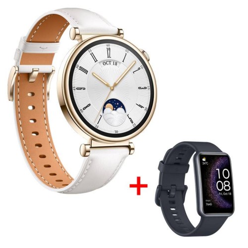 Montre Connecté HUAWEI Watch Watch GT 4 41mm - White + HUAWEI Watch FIT SE