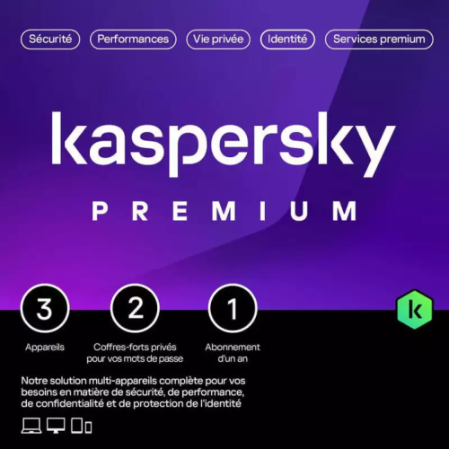 ANTIVIRUS KASPERSKY PREMIUM 3 POSTES / 1AN ANTIVIRUS KASPERSKY PREMIUM 3 POSTES / 1AN