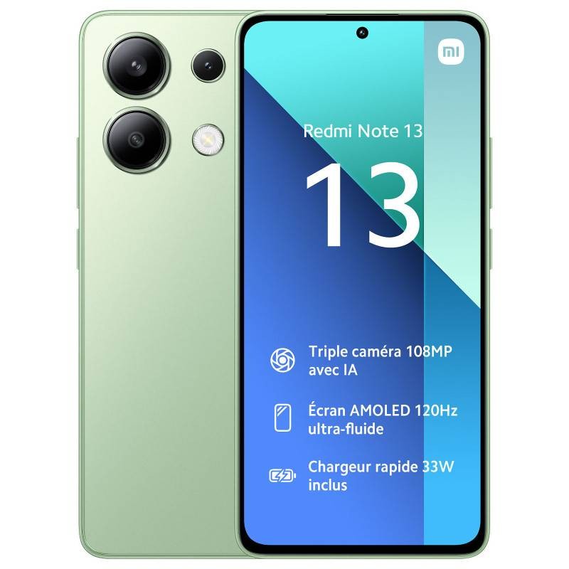 Smartphone Xiaomi Note 13  (8|256GO) - Vert