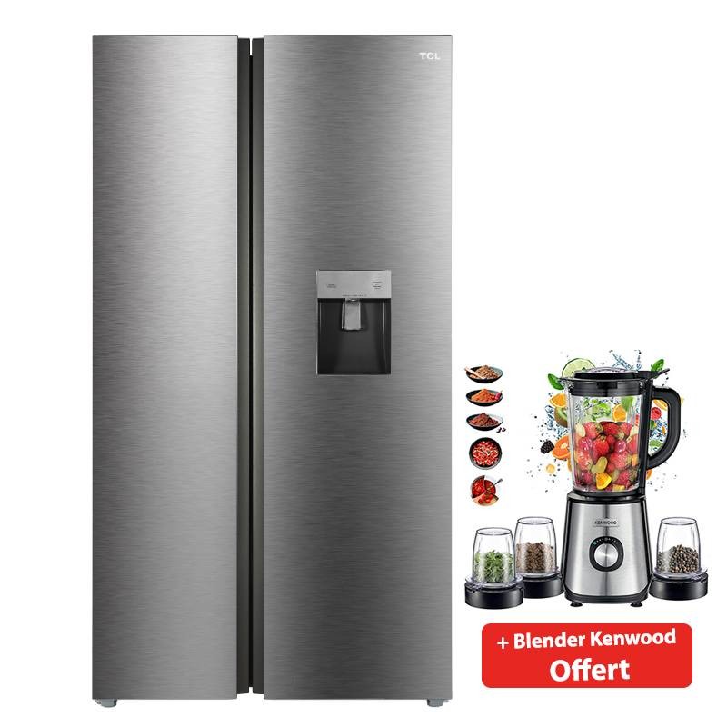 Réfrigérateur Side By Side TCL P650SBN 631L NoFrost + Blender