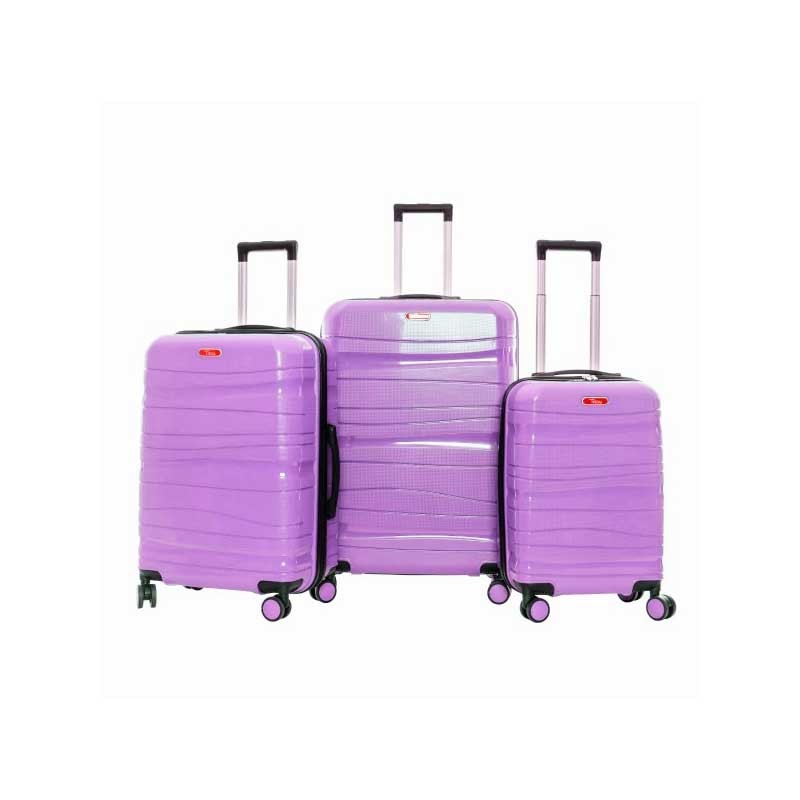 Set de trois valises vec roues démontables  Titou - Violet