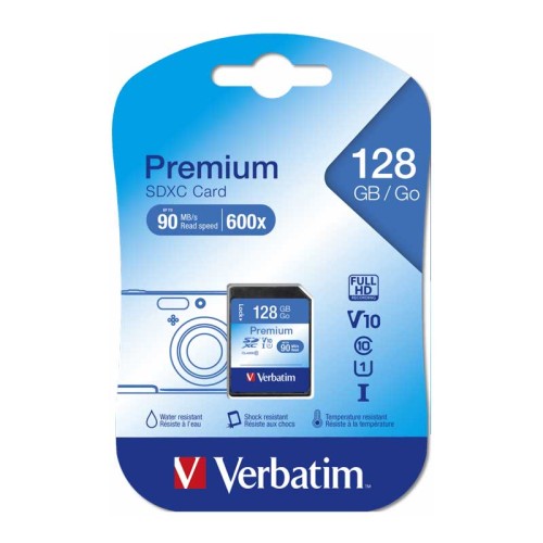 CARTE MEMOIRE SDXC VERBATIM - 128GB - CLASS-10 (44025) CARTE MEMOIRE SDHC VERBATIM Pro U3 - 32GB - CLASS-10