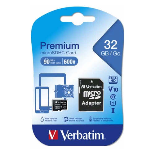 CARTE MEMOIRE Micro SDHC VERBATIM Pro U3 - 32GB - CLASS-10 - 44083 CARTE MEMOIRE Micro SDHC VERBATIM Pro U3 - 32GB - CLASS-10