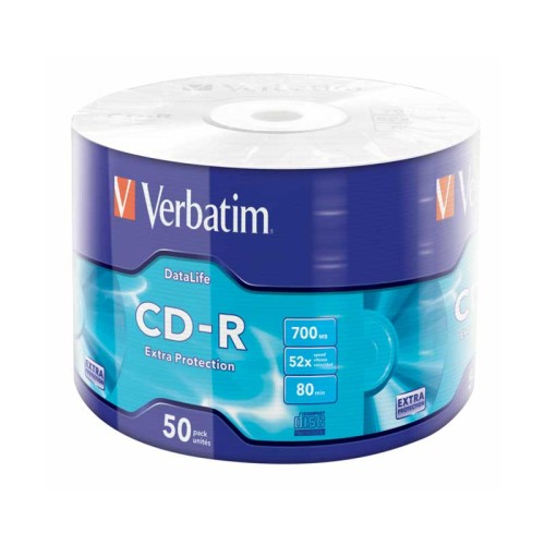 SPINDLE DE 50 CD-R Extra Protection | Verbatim | (43787) SPINDLE DE 50 CD-R Extra Protection | Verbatim | (43787)