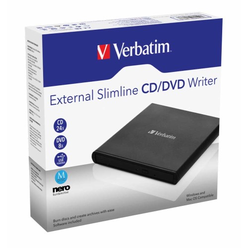 Graveur de CD/DVD externe ultra mince - 98938 Graveur de CD/DVD externe ultra mince 98938