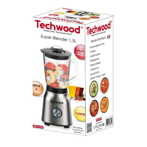 Blender Techwood TB-1036 l 1250W l 1.5L l 6 Lames en Inox