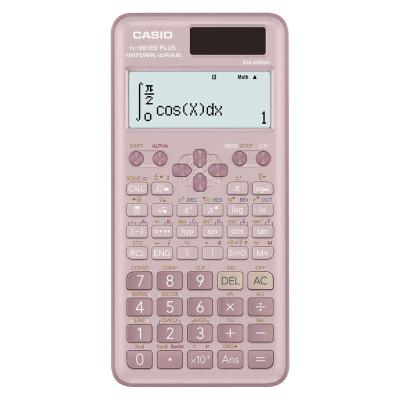 Calculatrice Casio FX-991 ES PLUS 10+2 chiffres -Rose