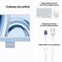 Apple iMac 24'' | Retina 4.5K | Puce M3  (2023) | 8Go | 256Go SSD | Bleu | MQRC3FN/A