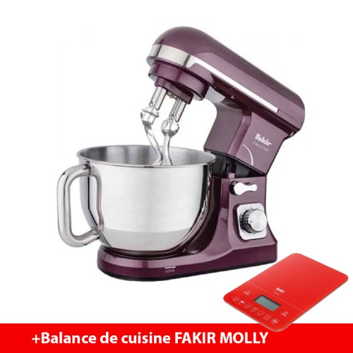 ROBOT PETRIN CULINA FAKIR l 1000W l Violet +Balance De Cuisine FAKIR Molly ROBOT PETRIN CULINA FAKIR l 1000W l Violet