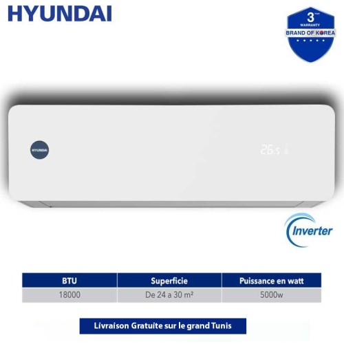 Climatiseur Hyundai 18000 BTU Chaud Froid Inverter Climatiseur Hyundai 18000 BTU Chaud Froid Inverter