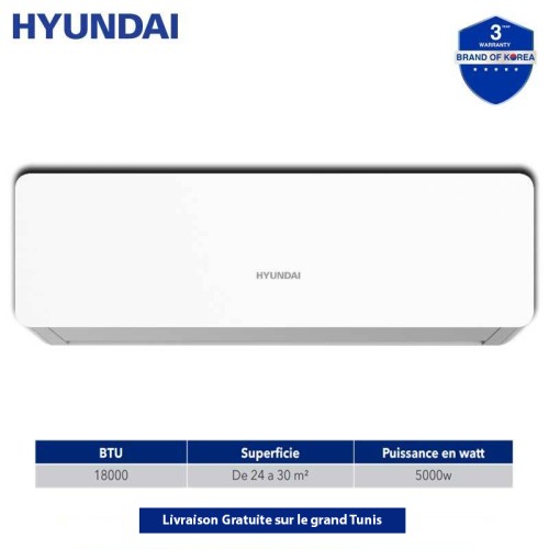 Climatiseur Hyundai 18000 BTU Chaud Froid ON/OFF Climatiseur Hyundai 18000 BTU Chaud Froid ON/OFF