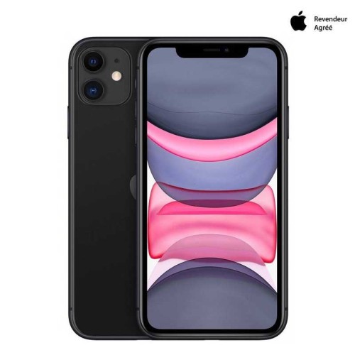 Apple iPhone 11 64 Go  Noir MHDA3AA/A front view Apple iPhone 11 64 Go  Noir MHDA3AA/A