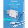 CHARGEUR KAKUSIGA KSC-913 4 USB FAST CHARGE TYPE-C QC3.0 l BLANC