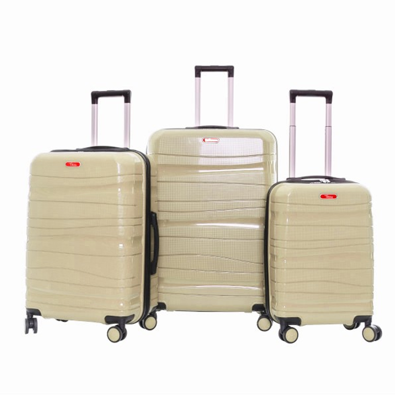 Set de trois valises vec roues démontables  Titou - Crème