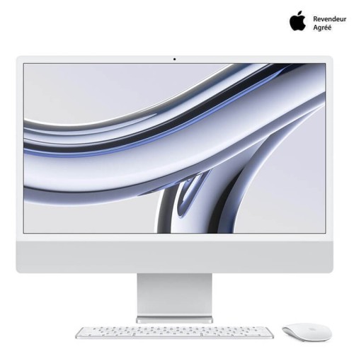 Apple iMac 24'' | Retina 4.5K | Puce M3  (2023) | 8Go | 256Go SSD | Argent| MQR93FN/A Apple iMac 24'' | Retina 4.5K | Puce M3  (2023) | 8Go | 256Go SSD | Argent| MQR93FN/A