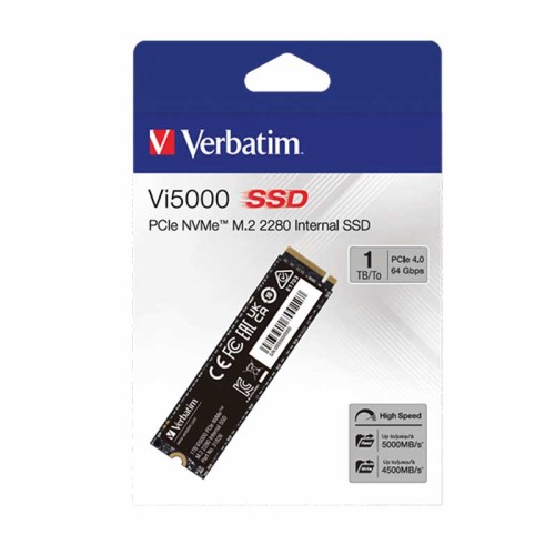 Disque Dur Interne Verbatim 1To SSD NVMe Vi5000 ( 031826 ) Disque Dur Interne Verbatim 1To SSD NVMe Vi5000 ( 031826 )