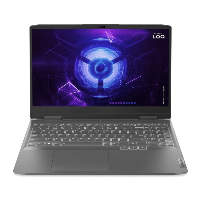 pc portable lenovo gamer loq 15irh8 i5 8go 512gb ssd front view noir